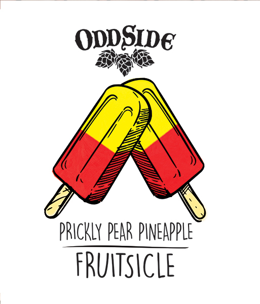 Odd Side Prickly Pear/Pineapple Fruitsicle beer Label Full Size