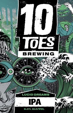 10 Toes Lucid Dreams beer Label Full Size