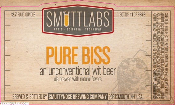Smuttynose Pure Biss beer Label Full Size