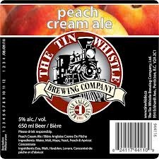 Tin Whistle Peaches and Cream beer Label Full Size