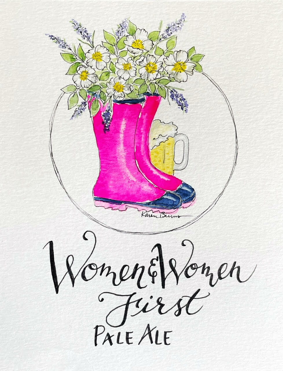 Buffalo Rock Women & Women First beer Label Full Size