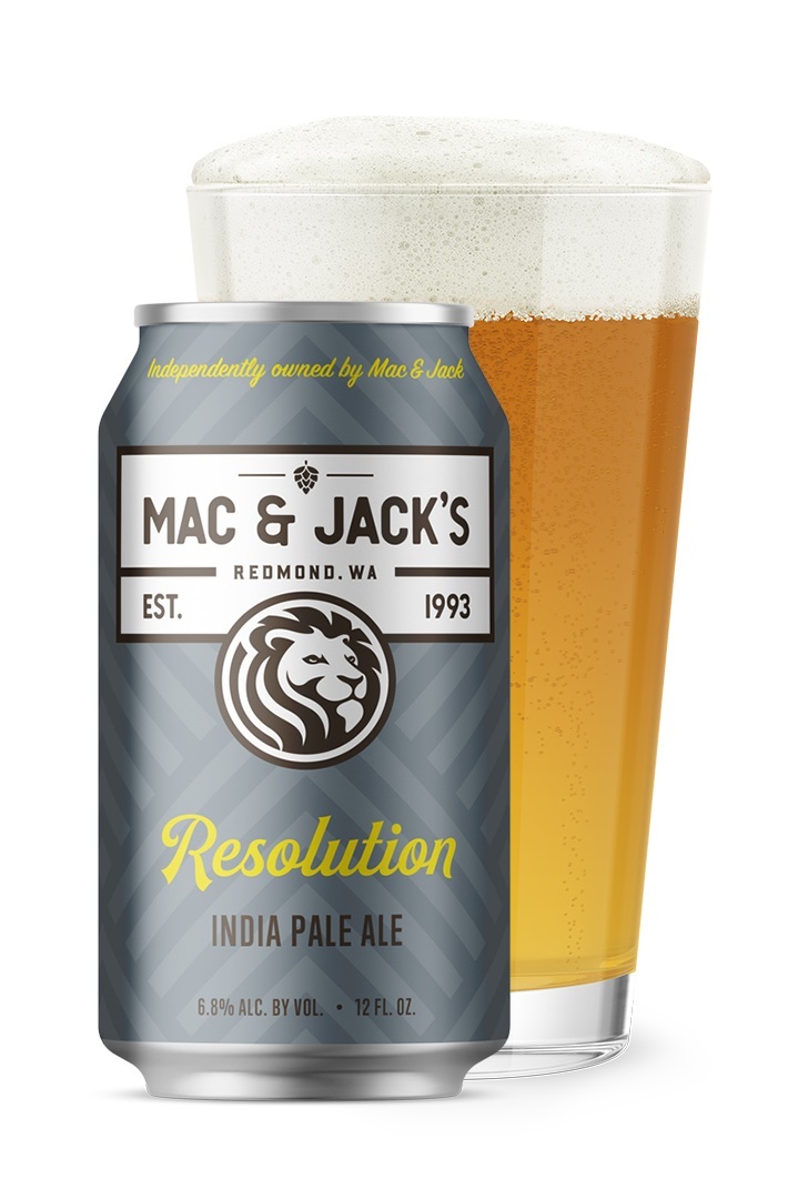 Mac & Jack's Resolution beer Label Full Size