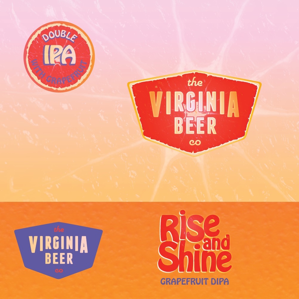 Virginia Beer Co. Rise & Shine beer Label Full Size