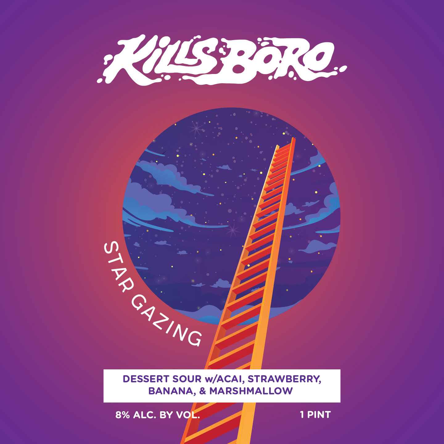 Kills Boro Star Gazing beer Label Full Size