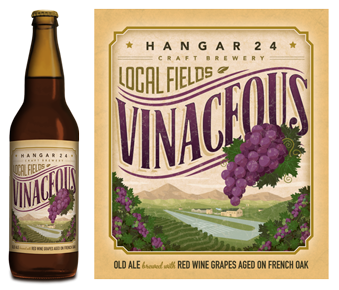 Hangar 24 Vinaceous Red Wine Barrel beer Label Full Size