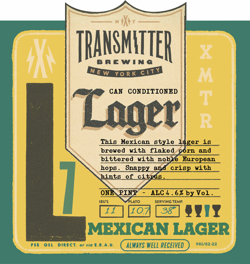 Transmitter L7 Mexican Lager beer Label Full Size