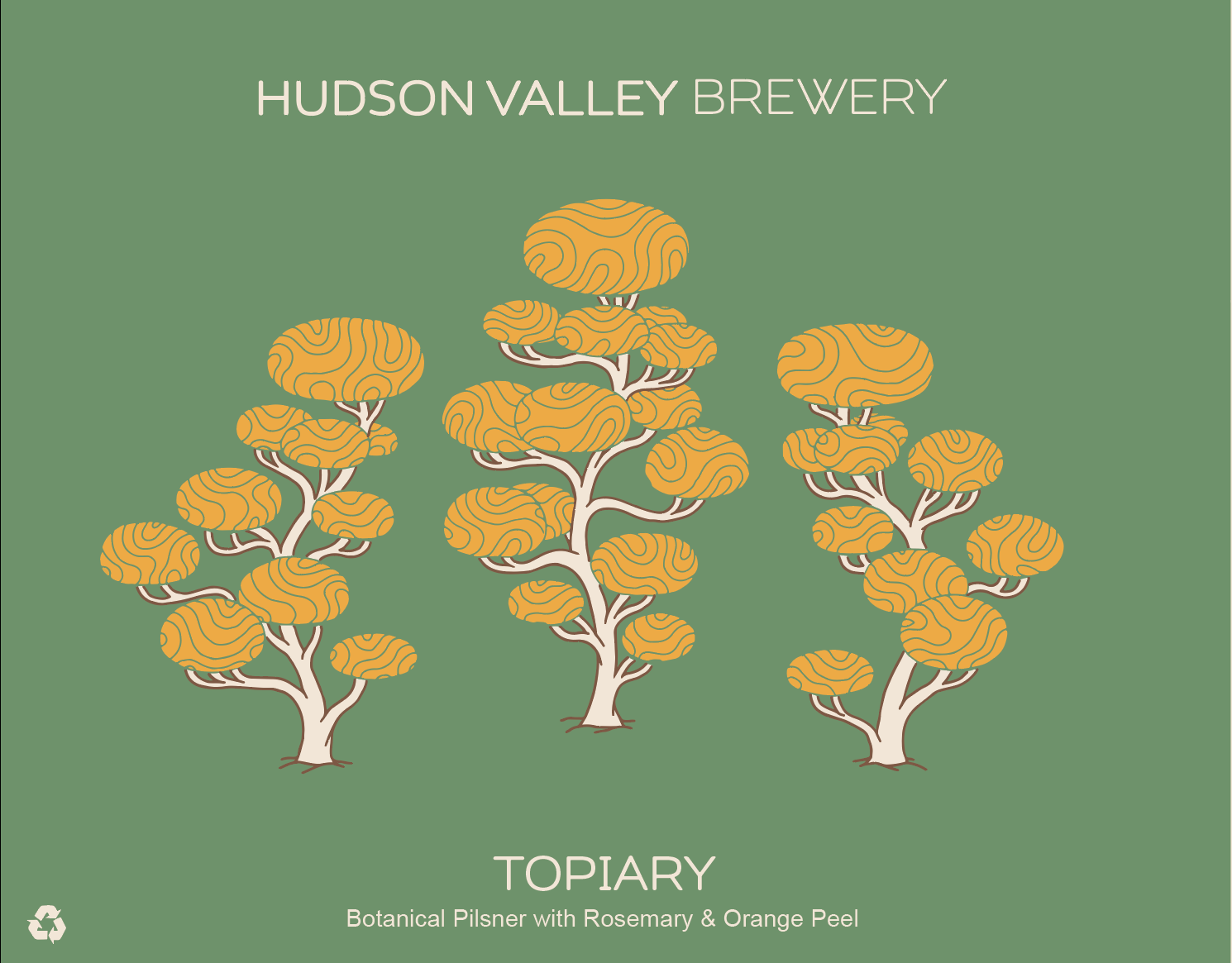 Hudson Valley Topiary beer Label Full Size