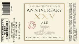 North Coast XXV Anniversary Belgian Pale Ale beer Label Full Size