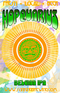 Sun King Hopquarius Belgian IPA beer Label Full Size