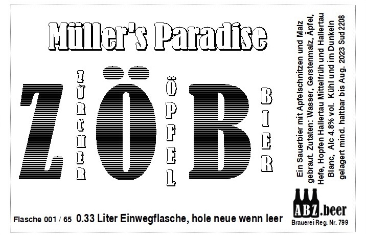 ABZ.beer Z.Ö.B. Zürcher Öpfel Bier beer Label Full Size