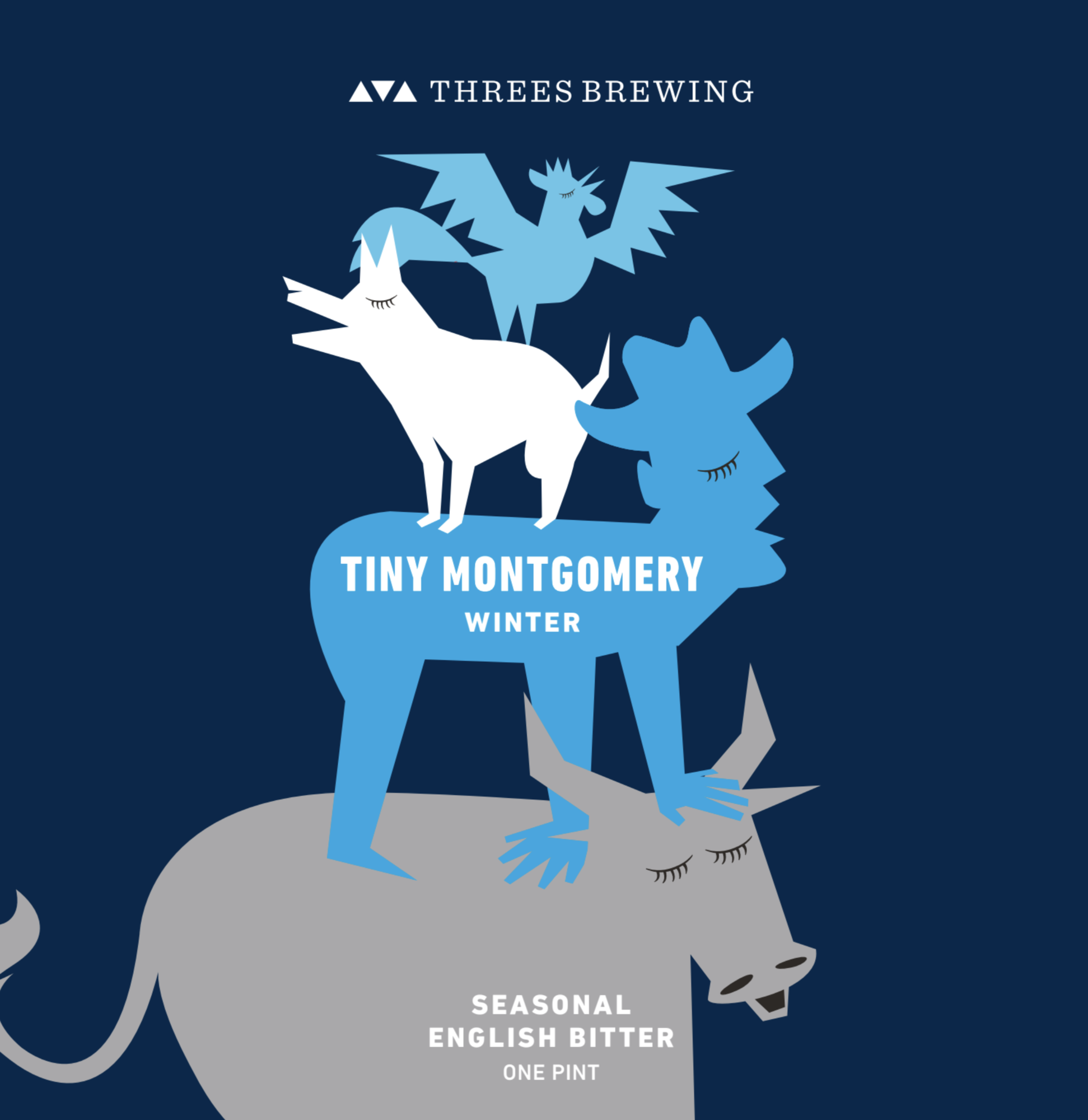 Threes Tiny Montgomery: Winter beer Label Full Size
