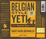 Great Divide Belgian Style Yeti 2012 beer