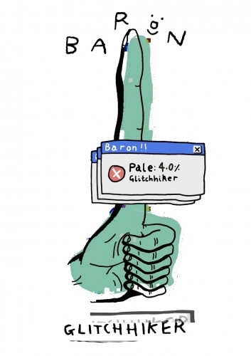 Baron Glitchhiker beer Label Full Size