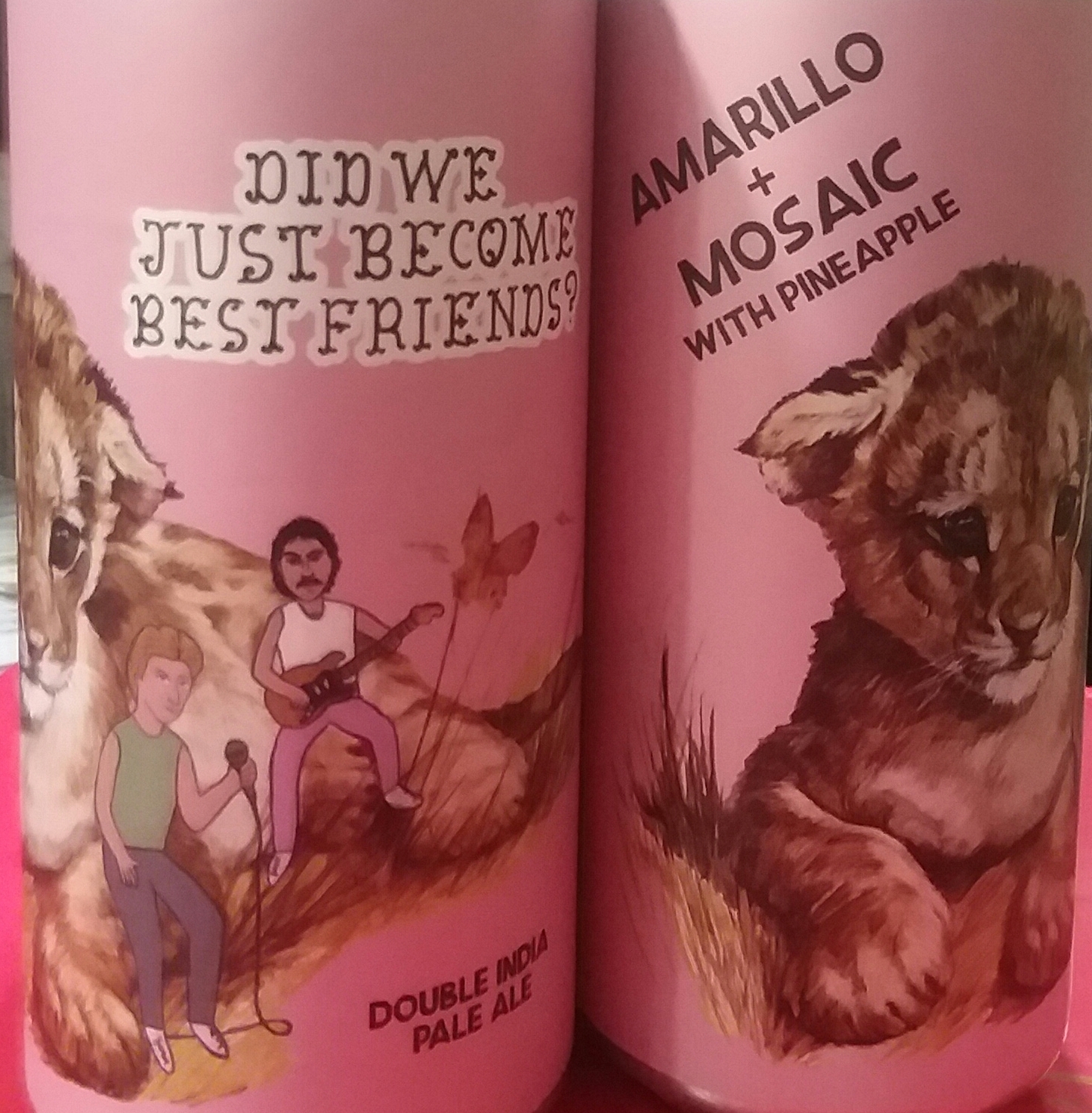 Hoof Hearted Did We Just Become Best Friends (Amarillo + Mosaic With Pineapple) beer Label Full Size