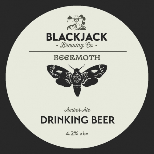 Blackjack Drinking Beer beer Label Full Size