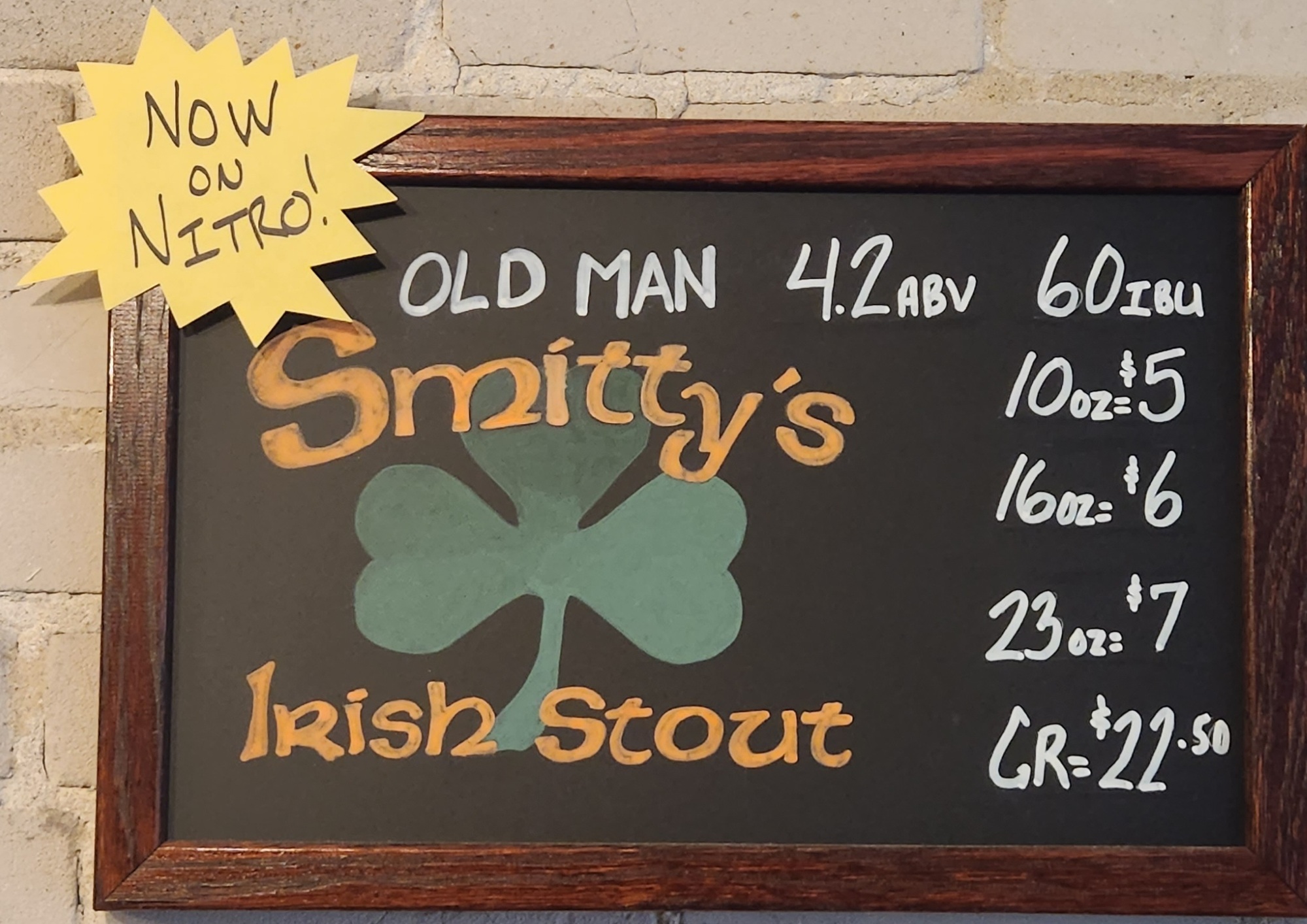 Riverside Brewery and Restaurant Old Man Smittys Irish Stout(nitro) beer Label Full Size