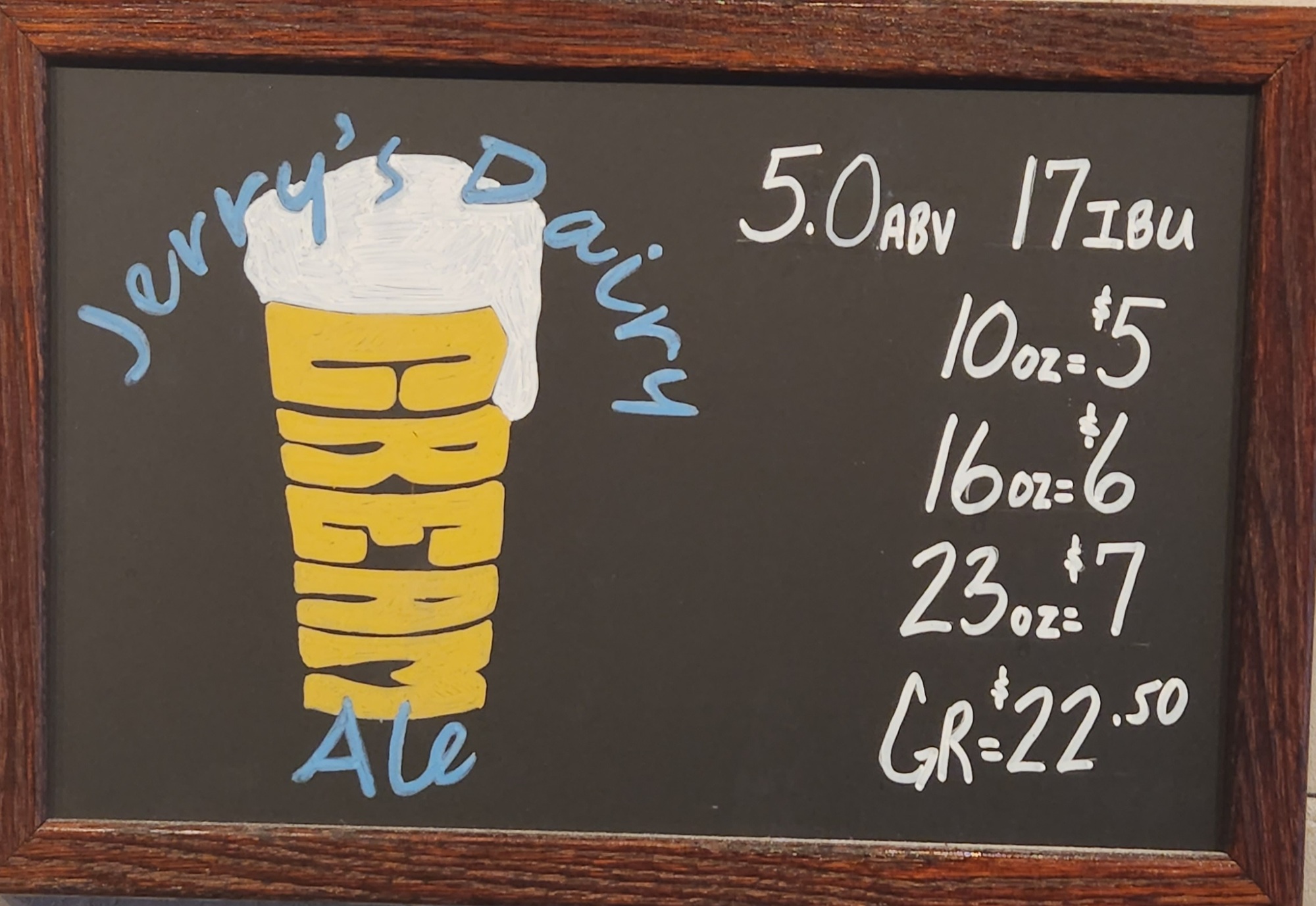 Riverside Brewery and Restaurant Jerry's Dairy Cream Ale beer Label Full Size