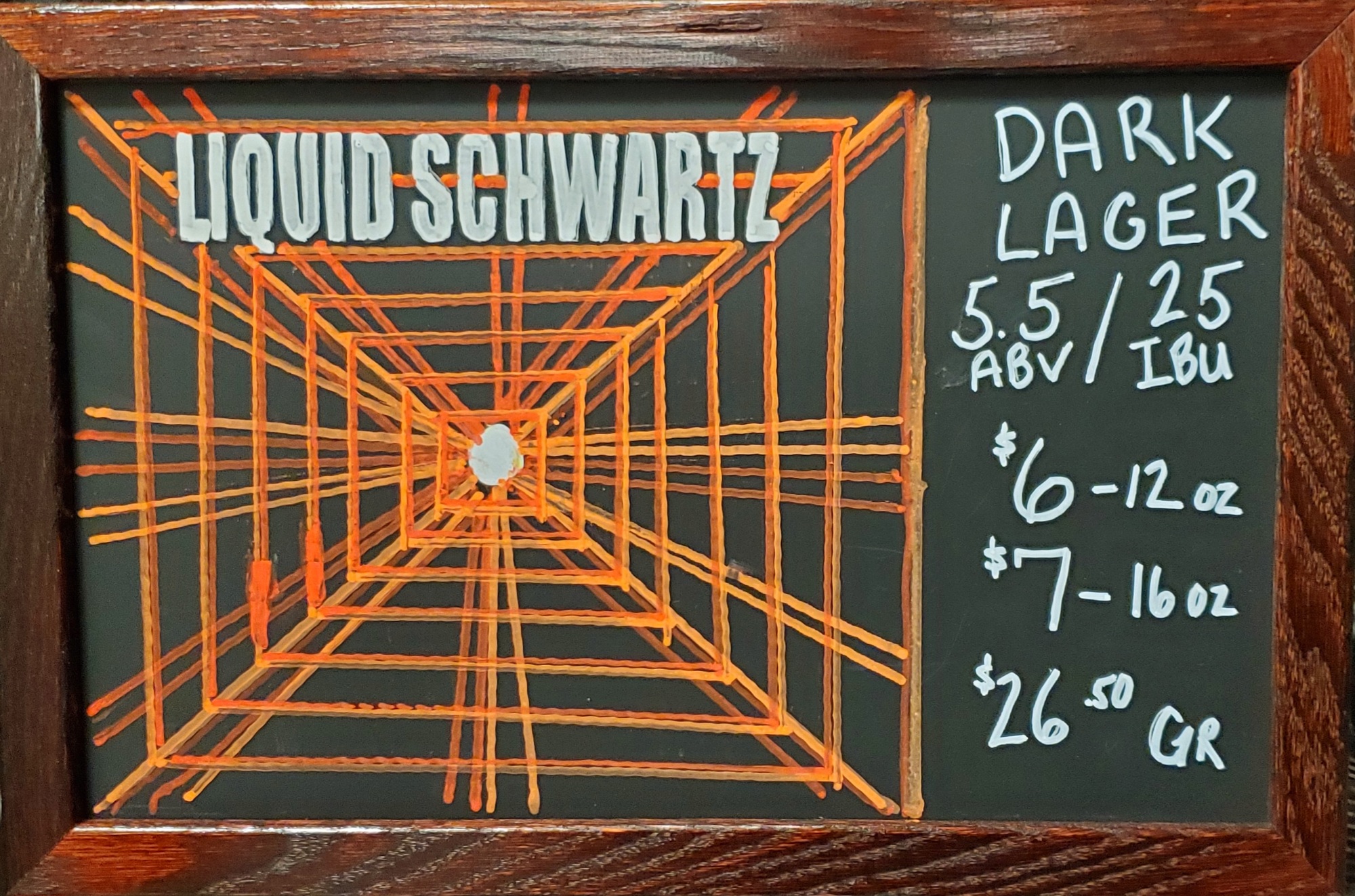 Riverside Brewery and Restaurant Liquid Schwartz beer Label Full Size