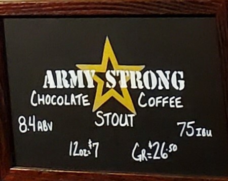 Riverside Brewery and Restaurant Army Strong beer Label Full Size