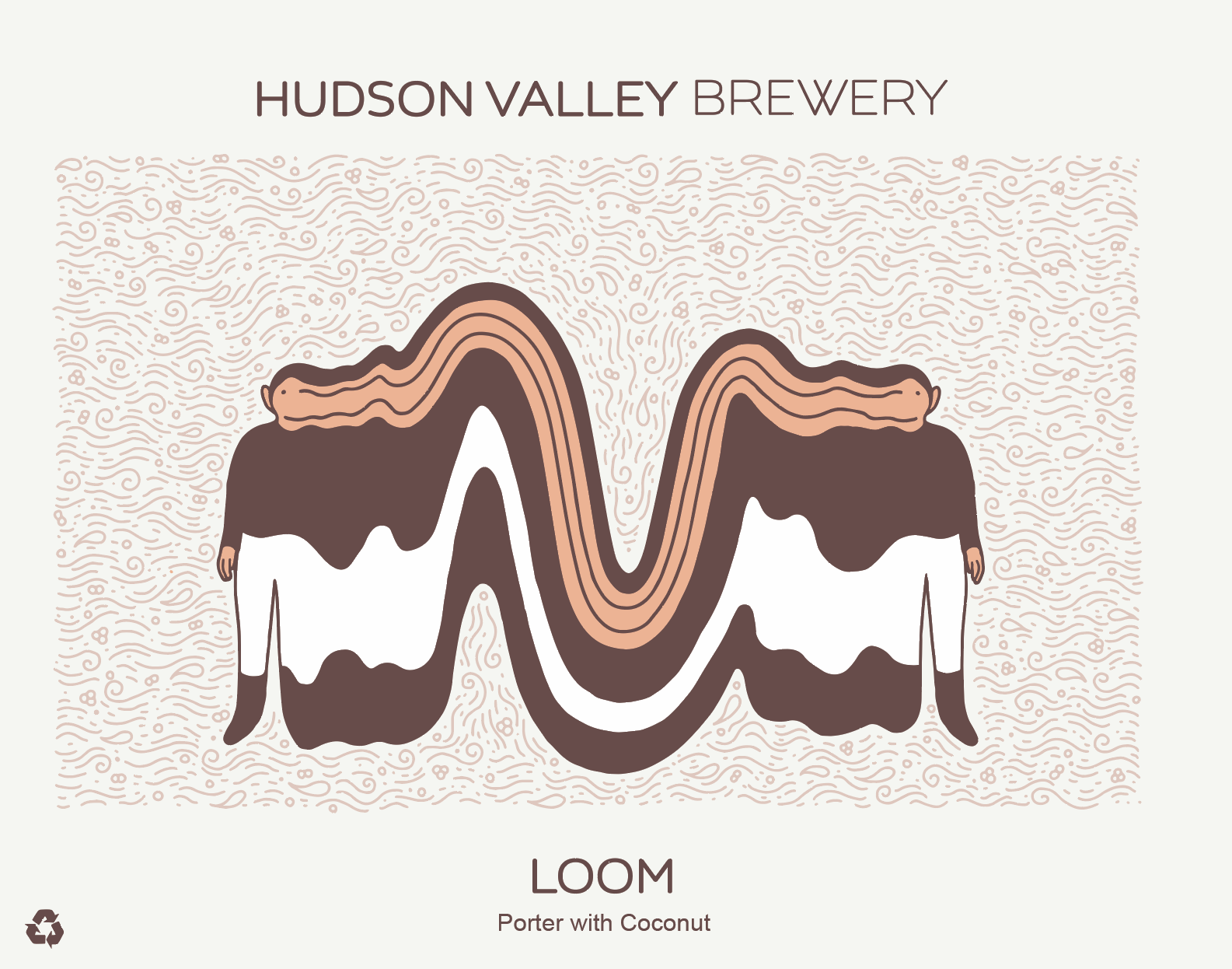 Hudson Valley Loom Coconut beer Label Full Size