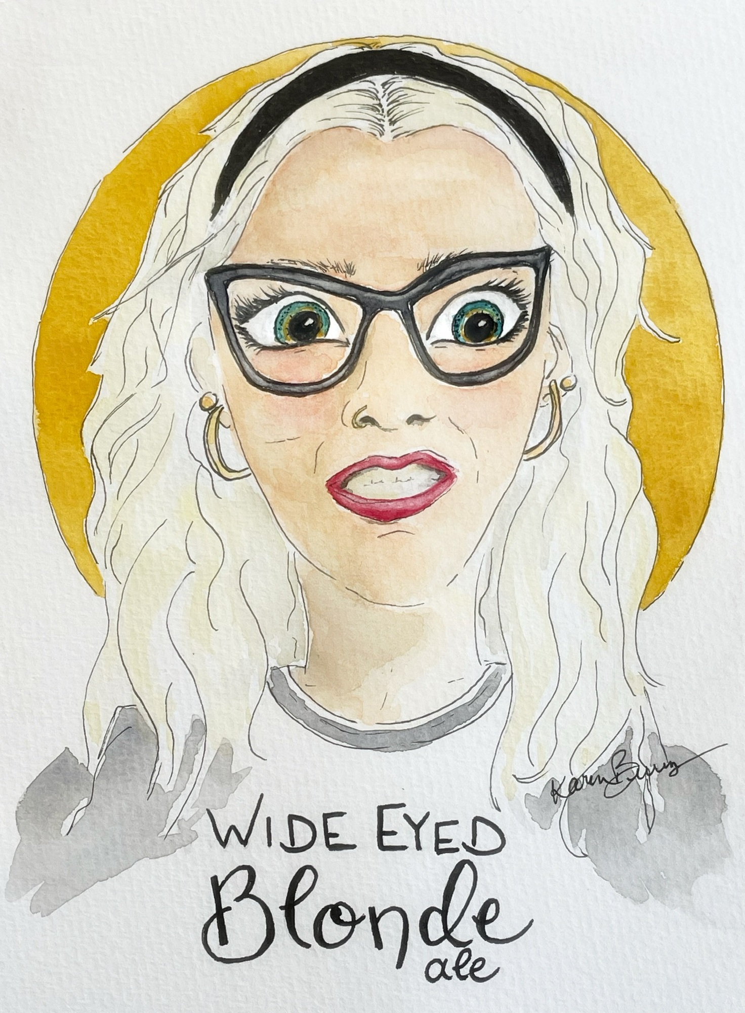 Buffalo Rock Wide Eyed Blonde beer Label Full Size