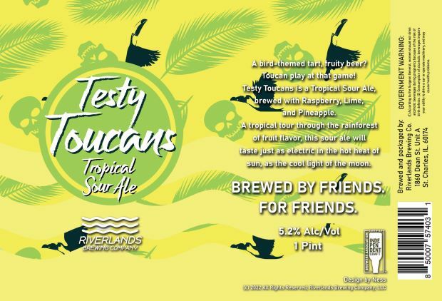 Riverlands Testy Toucans beer Label Full Size