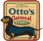 III Dachshunds Ottos Oatmeal Stout beer Label Full Size