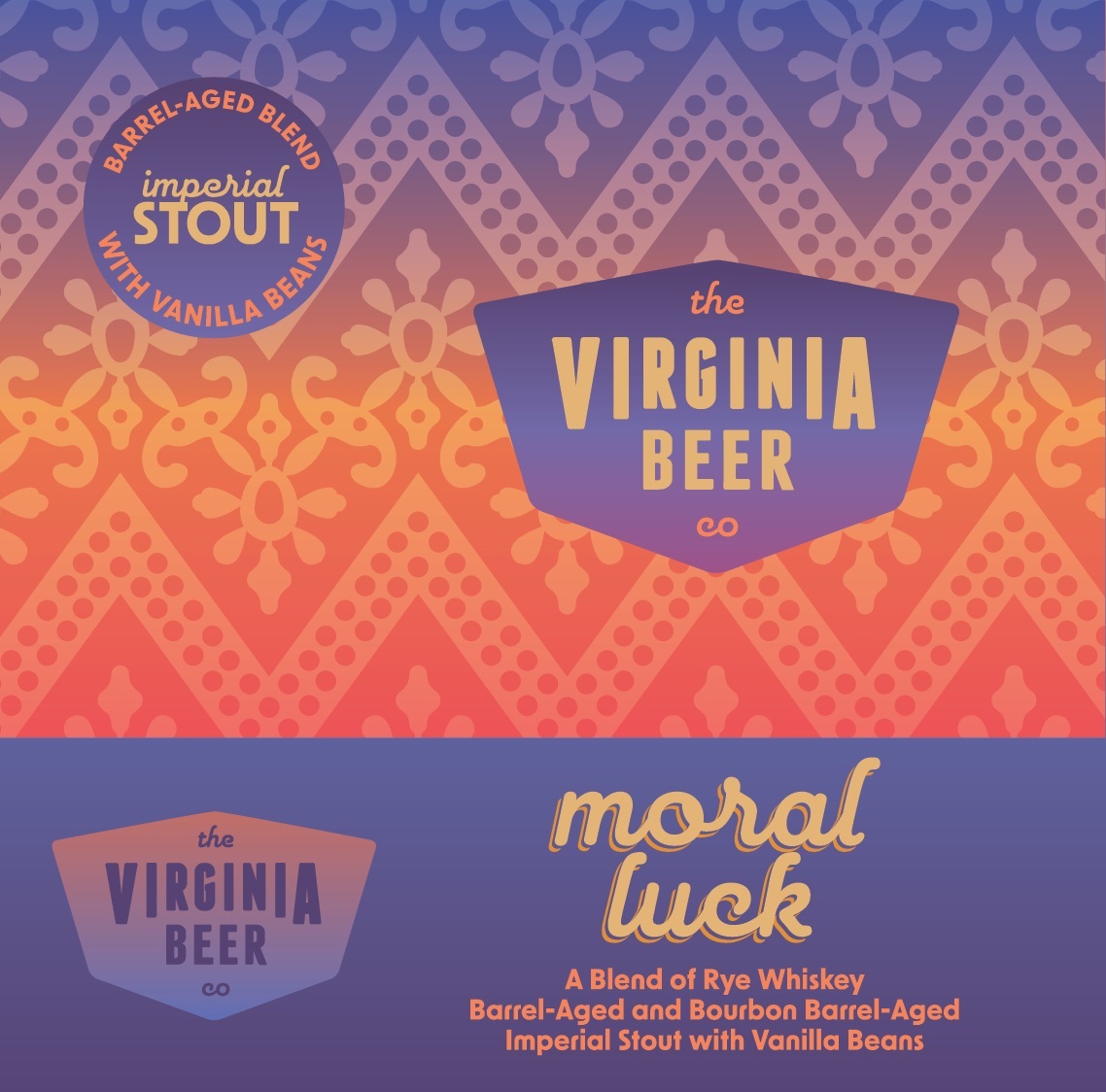 Virginia Beer Co. Moral Luck beer Label Full Size