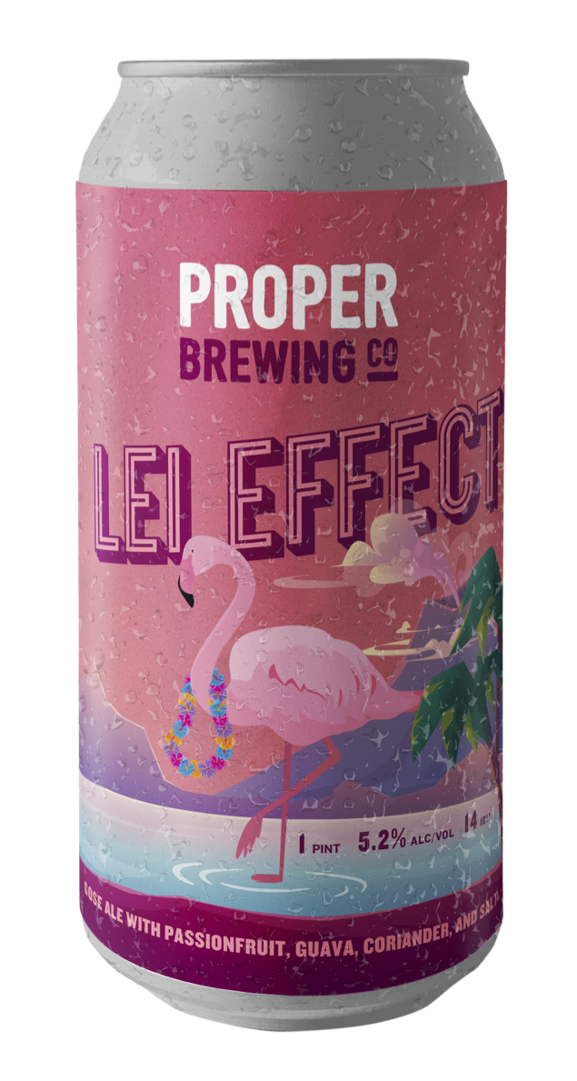 Proper Brewing Lei Effect beer Label Full Size