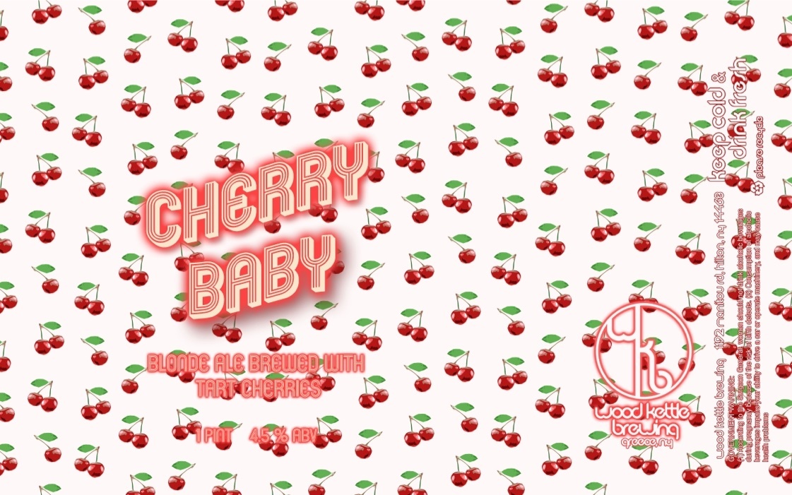 Wood Kettle Cherry Baby beer Label Full Size
