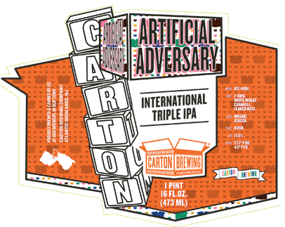 Carton Artificial Adversary beer Label Full Size