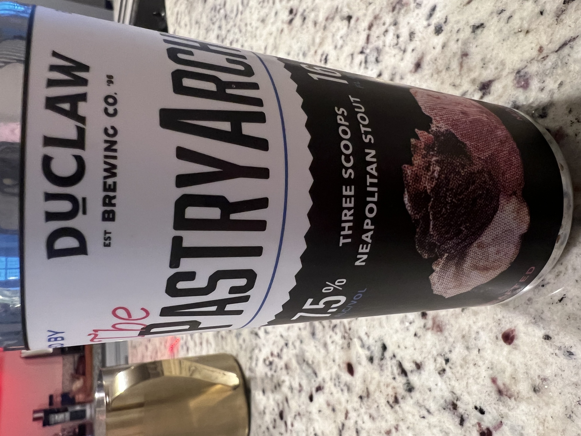 DuClaw PastryArchy Three Scoops Neapolitan Stout beer Label Full Size