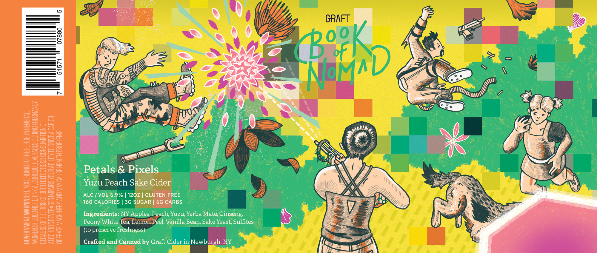 Graft Petals & Pixels | Book of Nomad beer Label Full Size