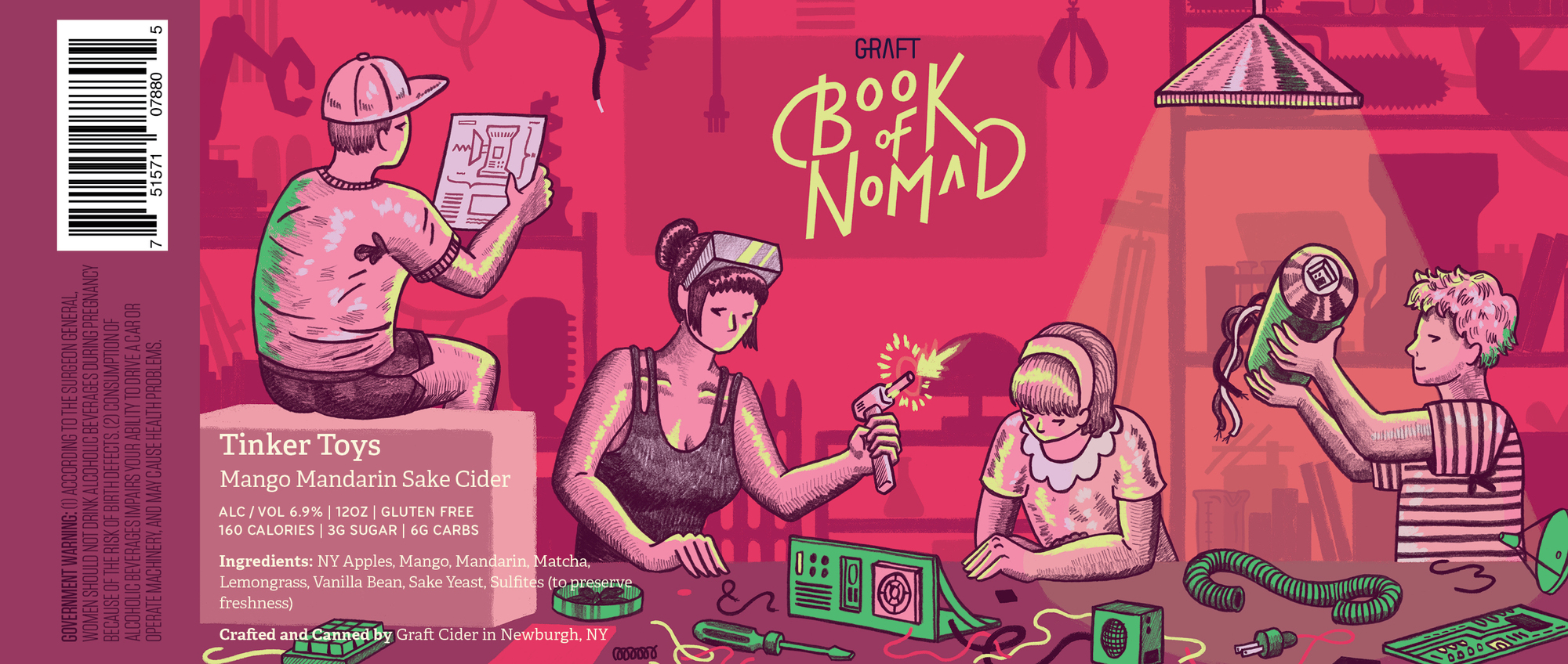 Graft Tinker Toys | Book of Nomad beer Label Full Size