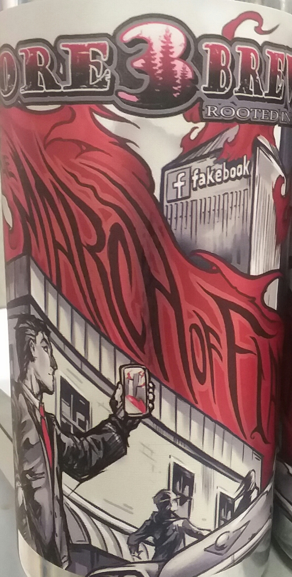 Core 3 Core3 The March Of Flames beer Label Full Size