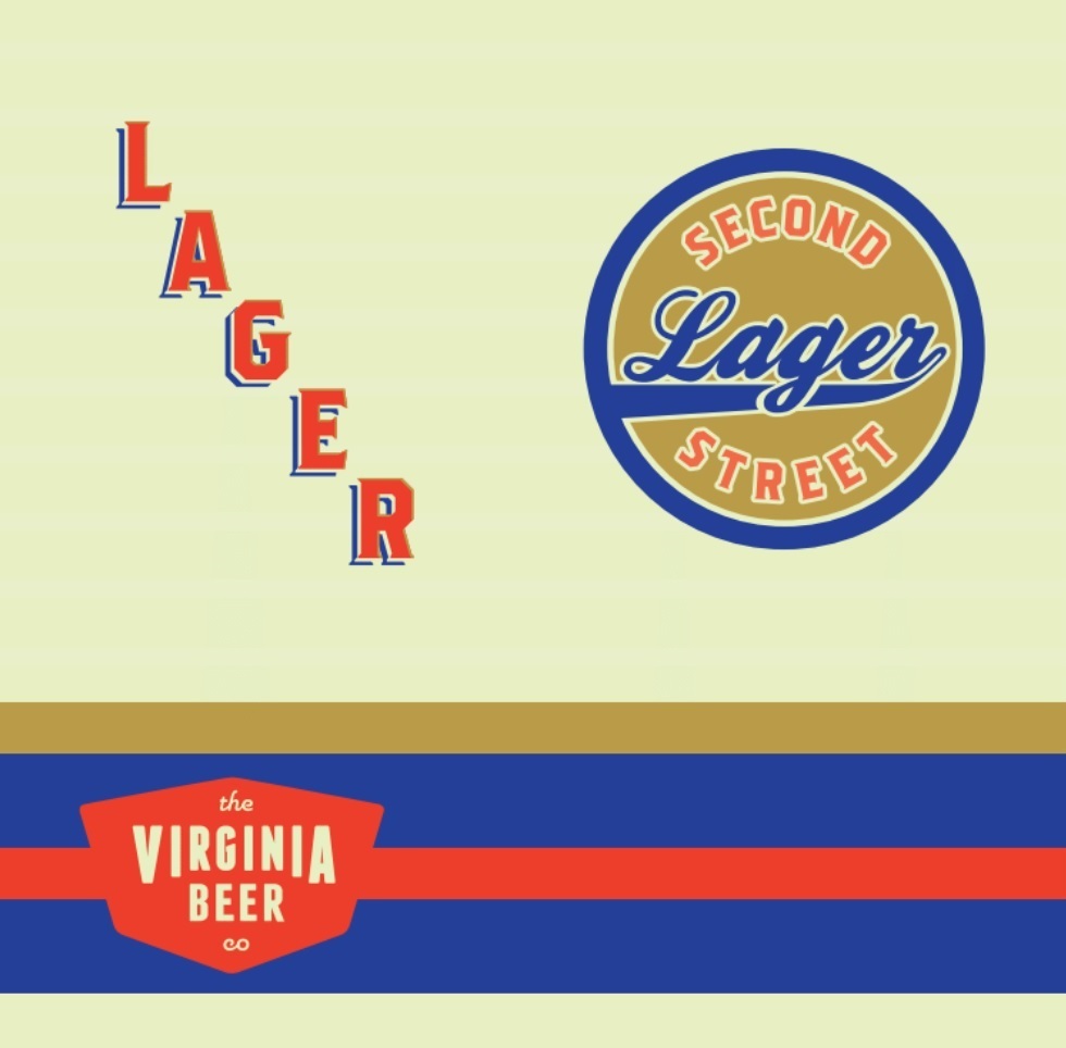 Virginia Beer Co. Second Street Lager beer Label Full Size