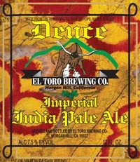 El Toro Deuce Imperial IPA beer Label Full Size