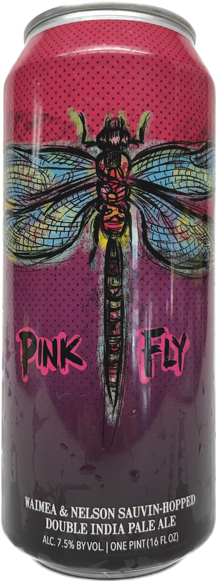 Hop Butcher for the World Pink Fly beer Label Full Size