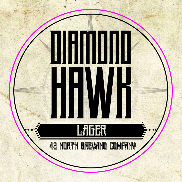 42 North Diamond Hawk Lager By 42 North beer Label Full Size