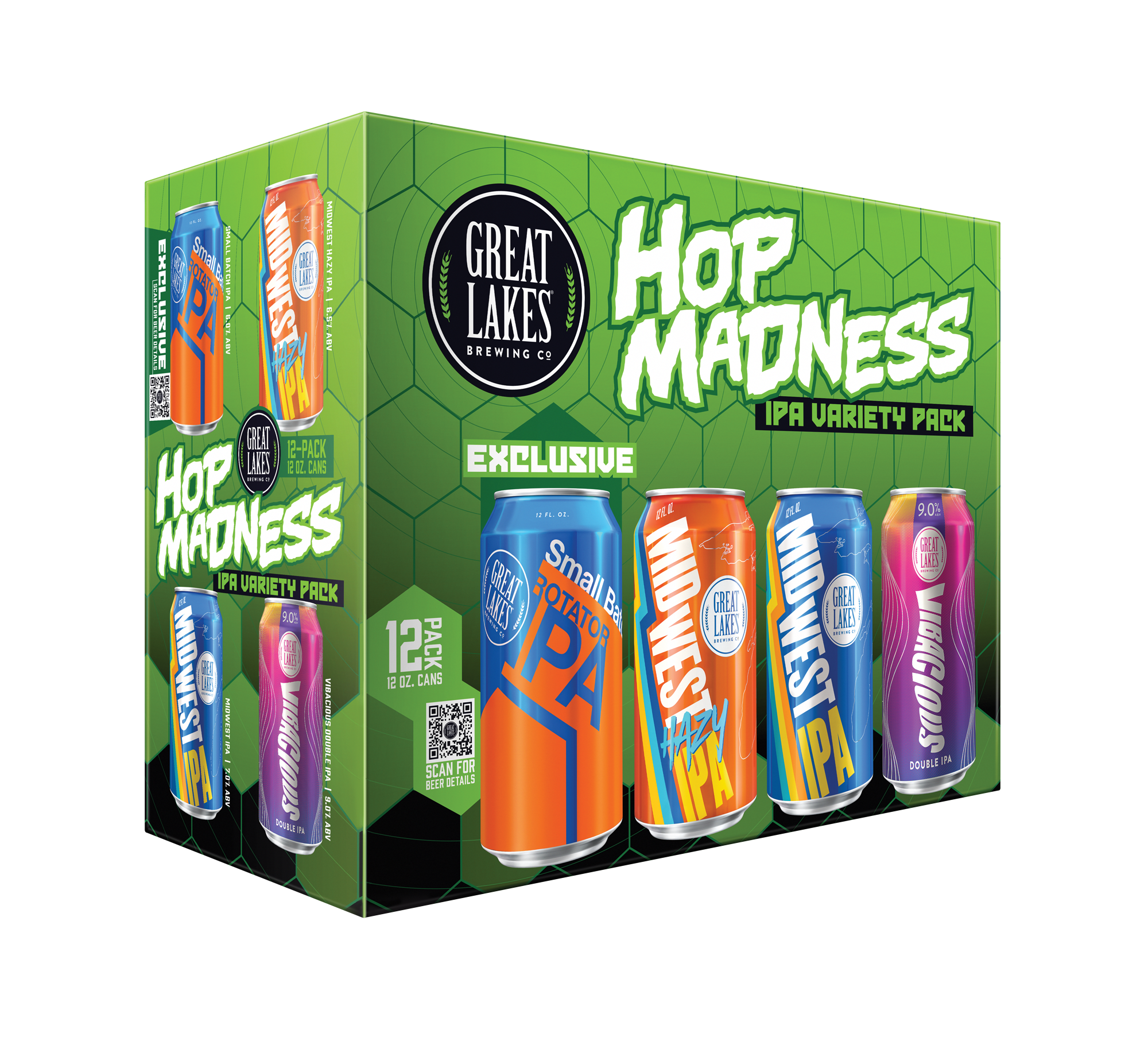 Great Lakes Hop Madness IPA Variety Pack beer Label Full Size
