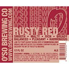 O'so Rusty Red beer Label Full Size