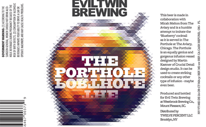 Evil Twin The Porthole beer Label Full Size