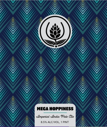 Source Mega Hoppiness beer Label Full Size