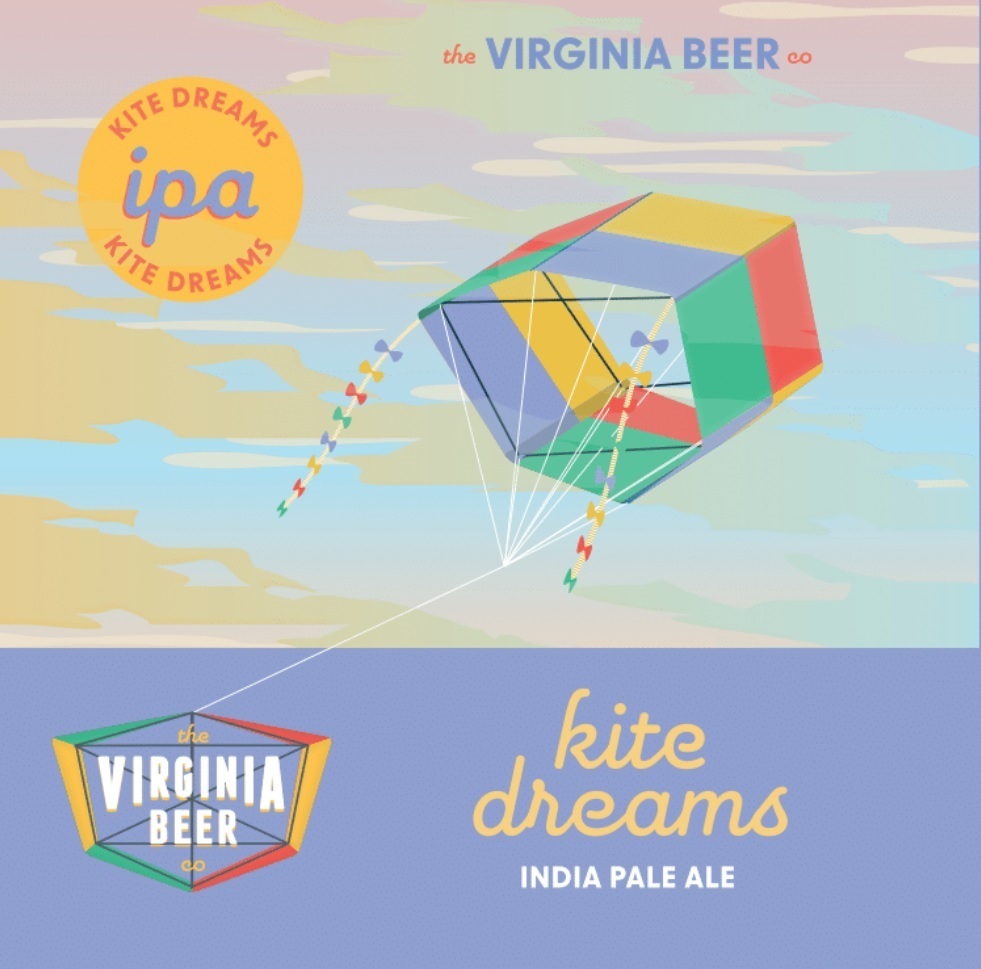 Virginia Beer Co. Kite Dreams beer Label Full Size