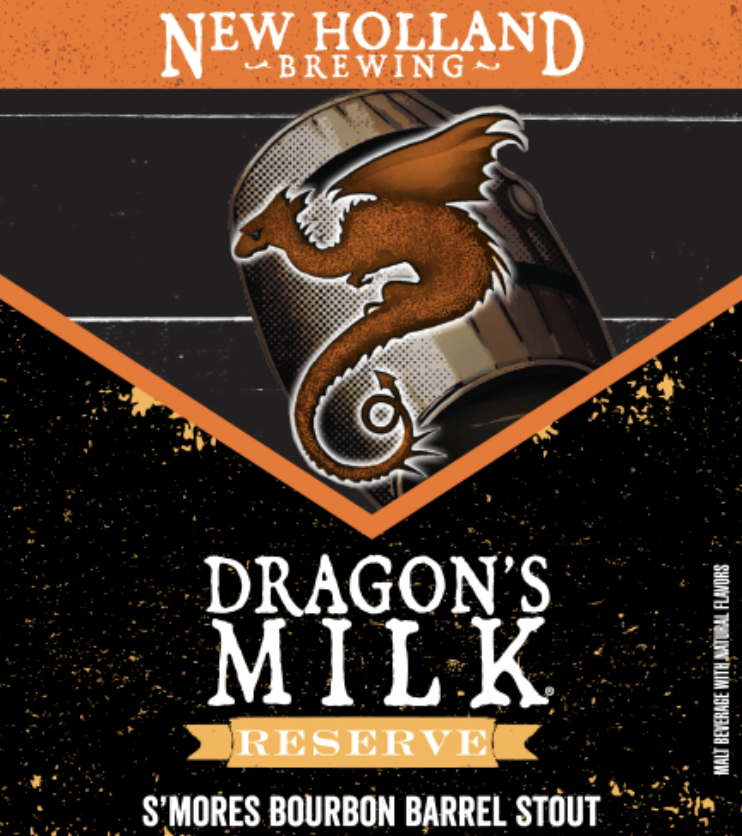 New Holland Dragons Milk Reserve: S'mores beer Label Full Size