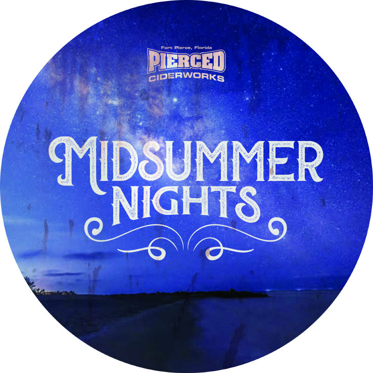 Pierced Cider Midsummer Nights beer Label Full Size
