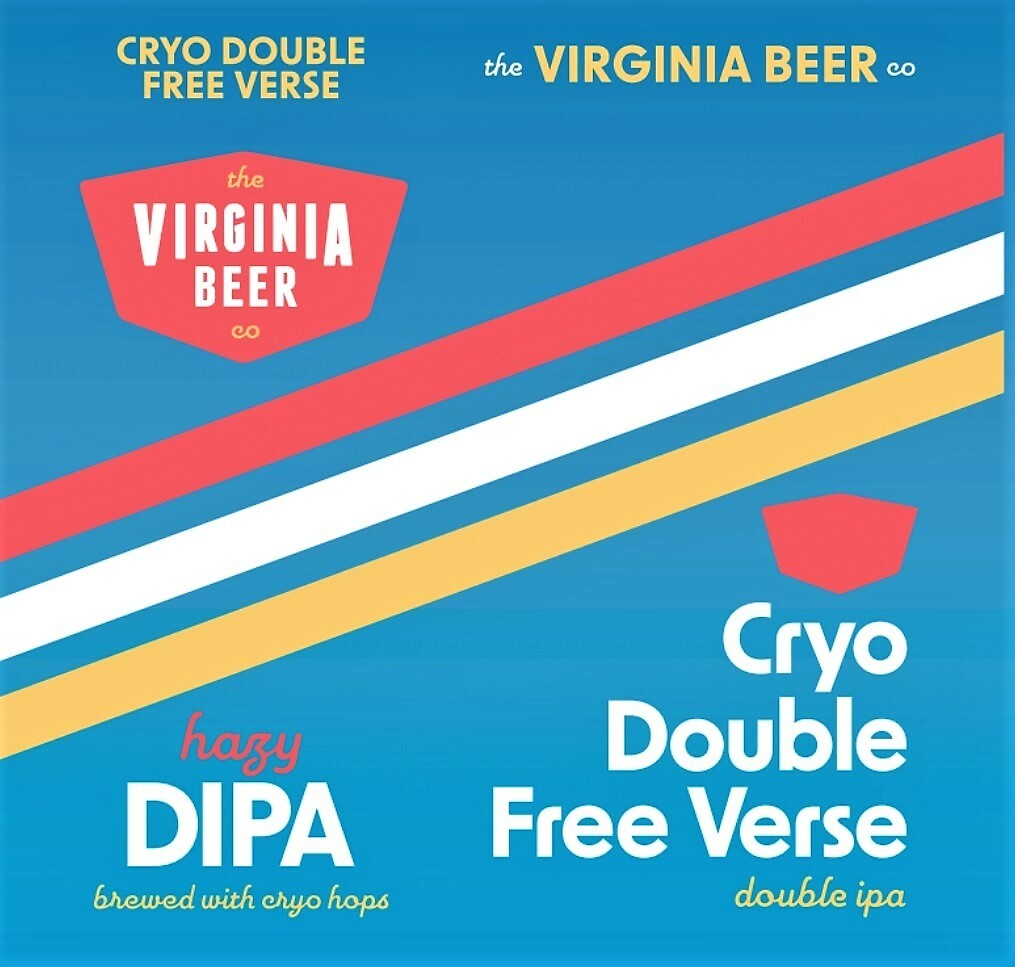 Virginia Beer Co. Cryo Double Free Verse beer Label Full Size