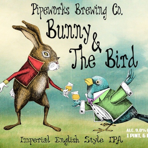 Pipeworks Bunny & The Bird beer Label Full Size