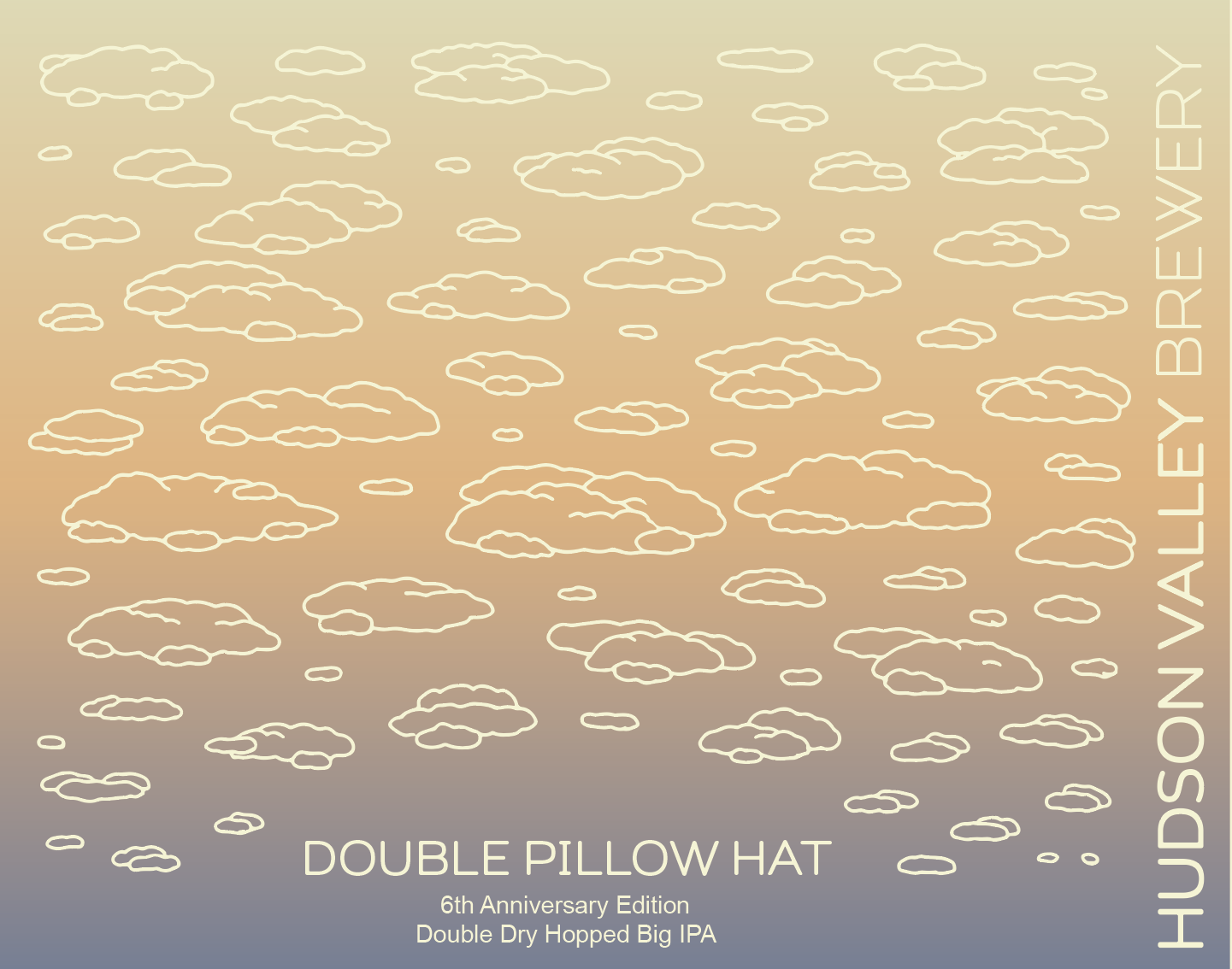 Hudson Valley 6th Anniversary DDH Double Pillow Hat beer Label Full Size