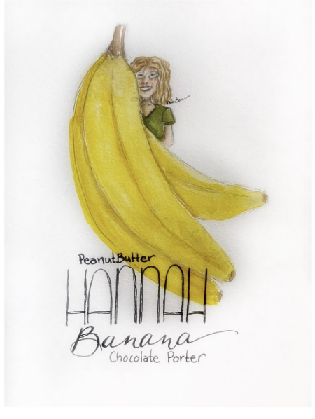 Buffalo Rock Hannah Banana beer Label Full Size